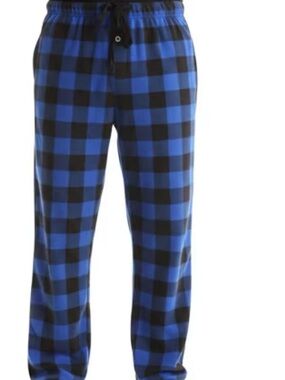 Saddlebred Blue & Black Plaid Lounge Joggers